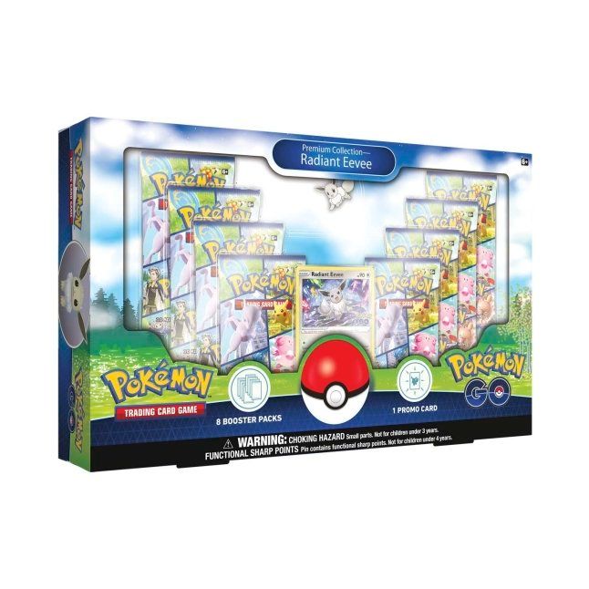 Radiant Eevee Pokemon GO Premium collection, tcg, pokemon trading card game