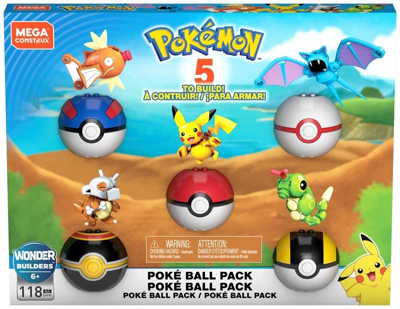 Mega Construx Pokeball 5 character multi figure