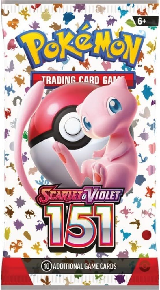 ENGLISH 151 Pokemon trading cards booster pack, contains 10 cards