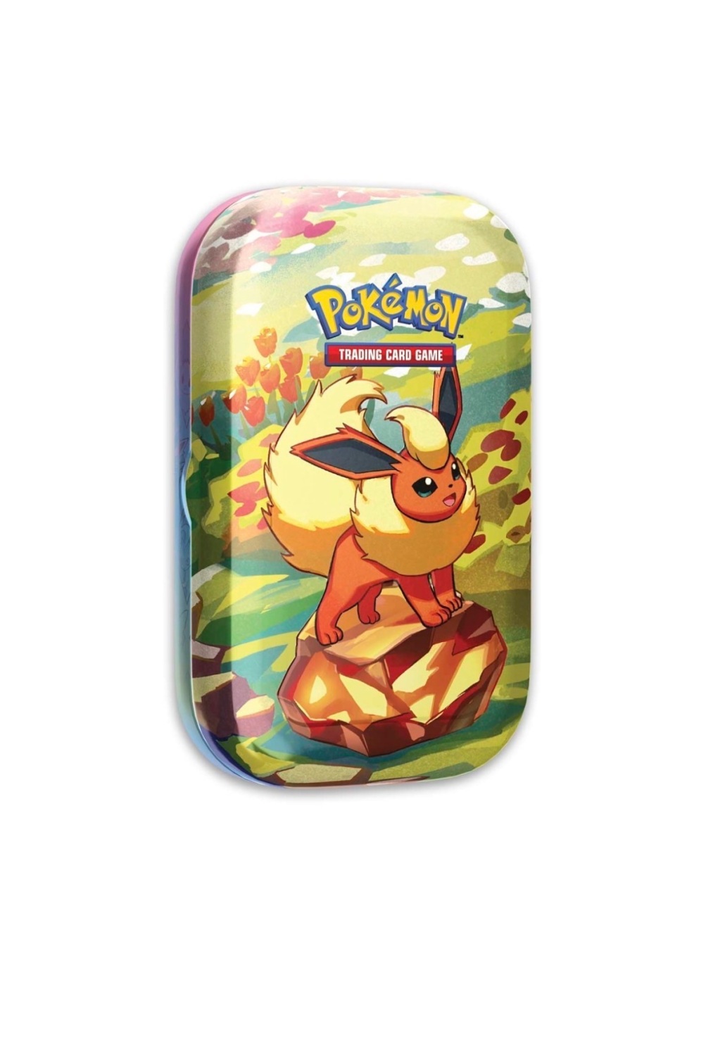 Prismatic Evolutions tin featuring Flareon