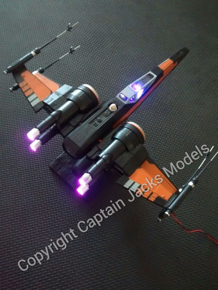Star Wars Model Fibre Optic LED Light Kit For Poe's X Wing Fighter Revell 0