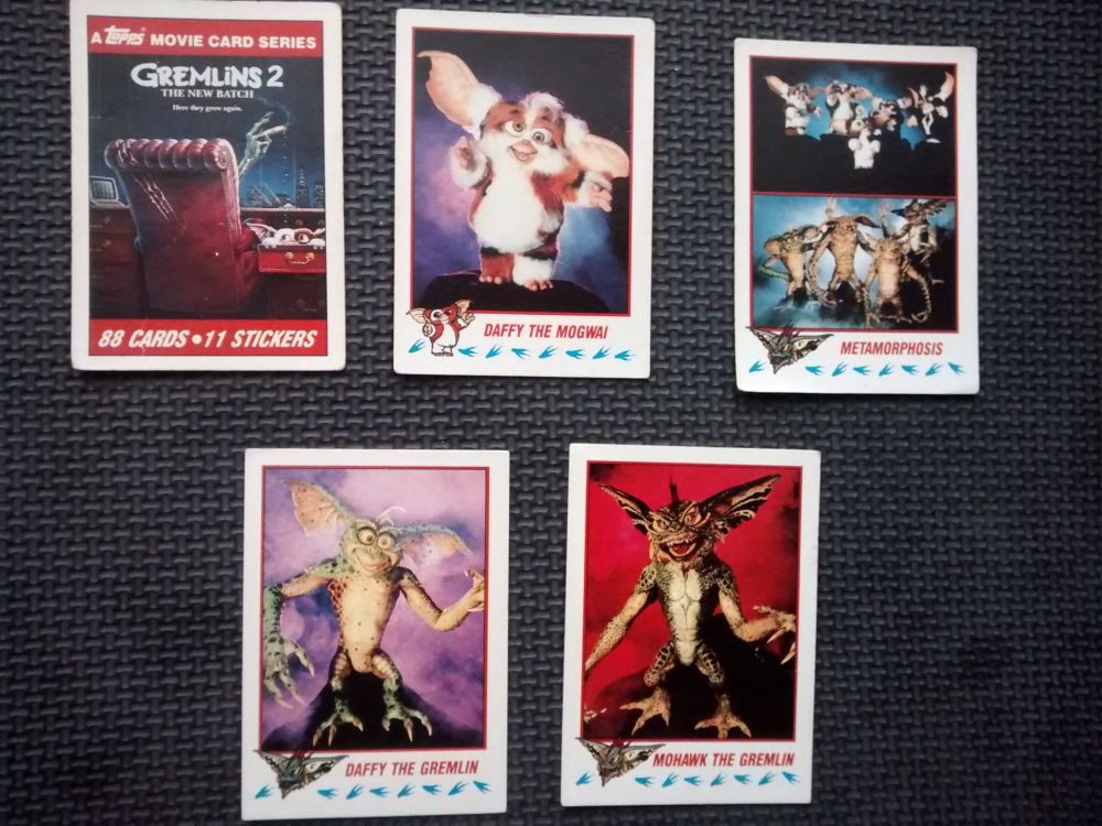 Vintage Collectable Trading Cards - Gremlins 2 The New Batch - Cards 1,3,7,