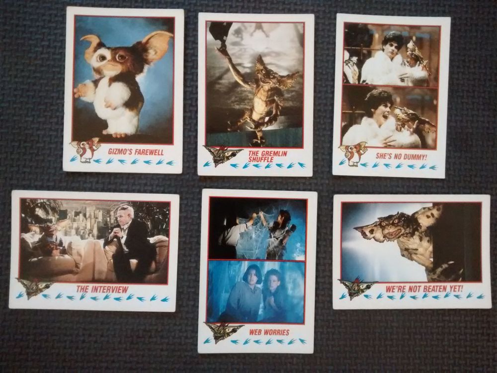 Vintage Collectable Trading Cards - Gremlins 2 The New Batch - Cards 64, 68, 69, 75, 78, 88
