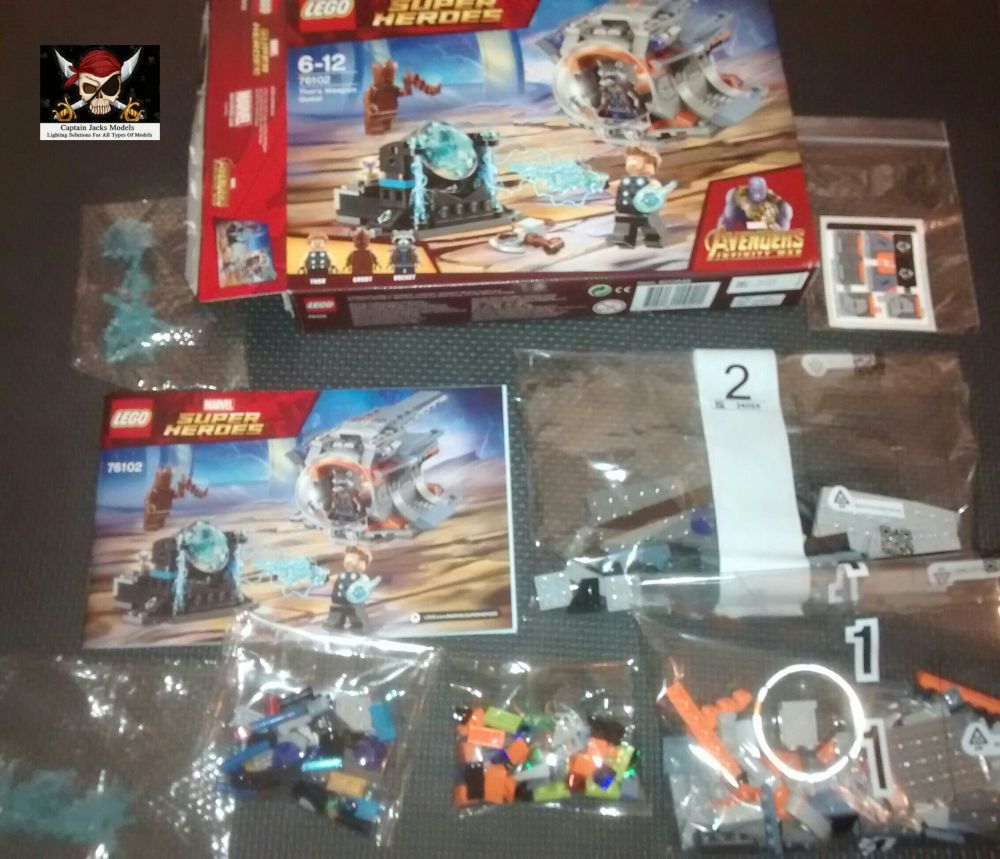 Lego Set 76102 Thor's Weapon Quest NO MINIFIGURES INCLUDED Discontinued Set