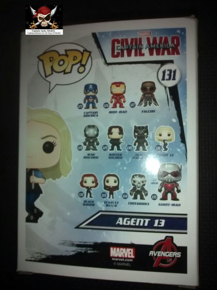 Pop Marvel Avengers Captain America Civil War Agent 13 Vinyl Figure Number 131