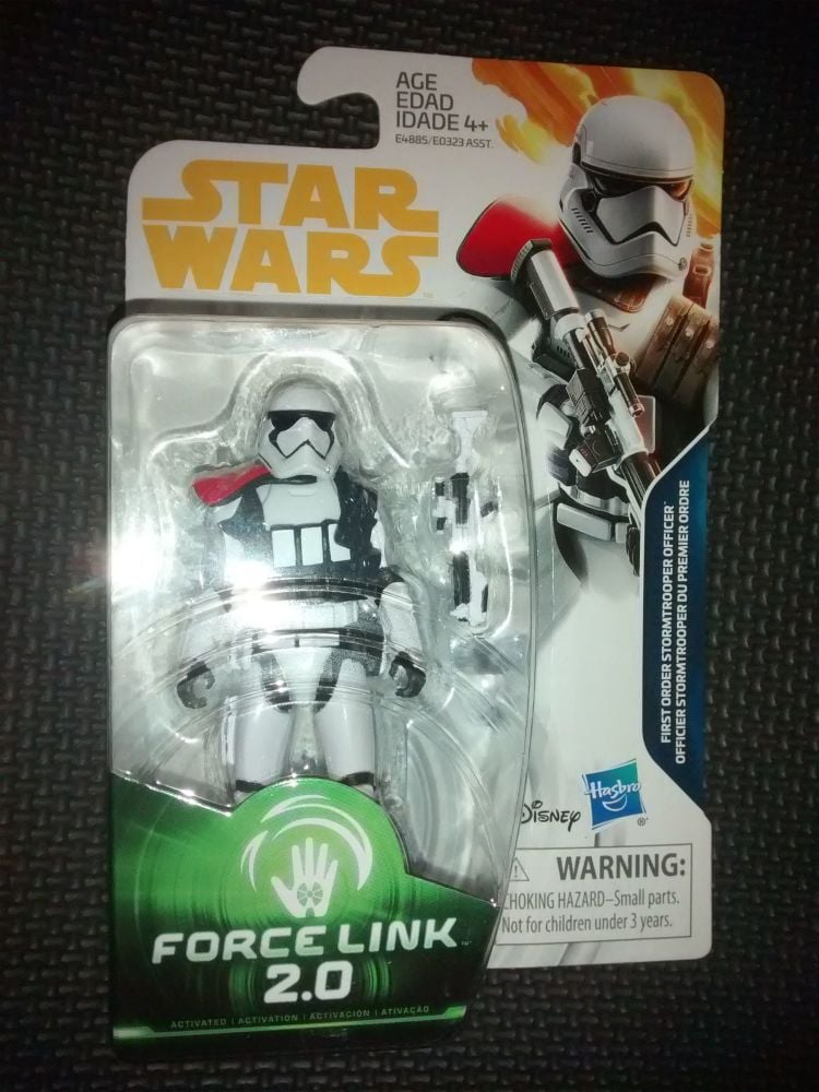 Star Wars First Order Stormtrooper Officer  Collectable Figure E4885/E0323 Force Link - 2.0 Compatible 3.75" Tall