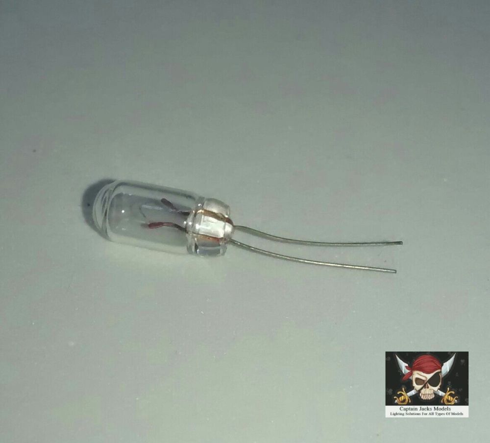 Clear 4.7mm Diameter 6v - 70mA Miniature Grain Of Wheat Bulbs - Warm White 