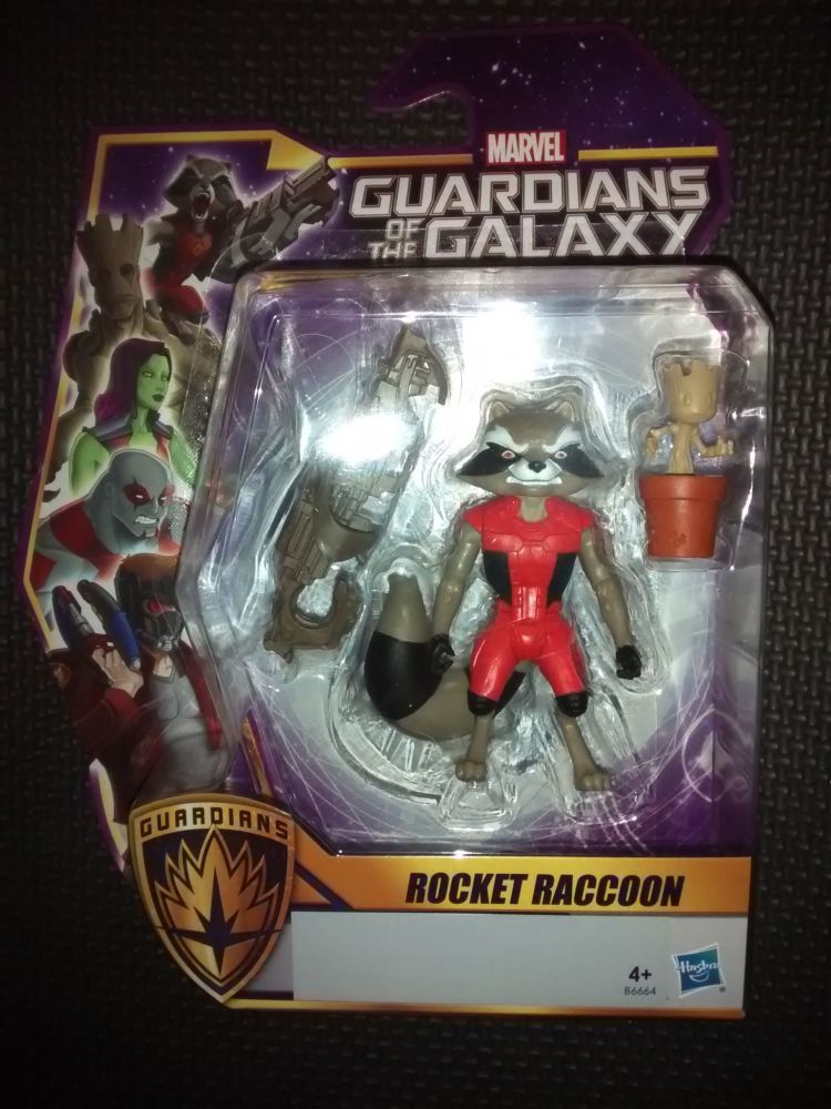Marvel Hasbro - Guardians Of The Galaxy  - Rocket Raccoon - 3.5" Action Figure