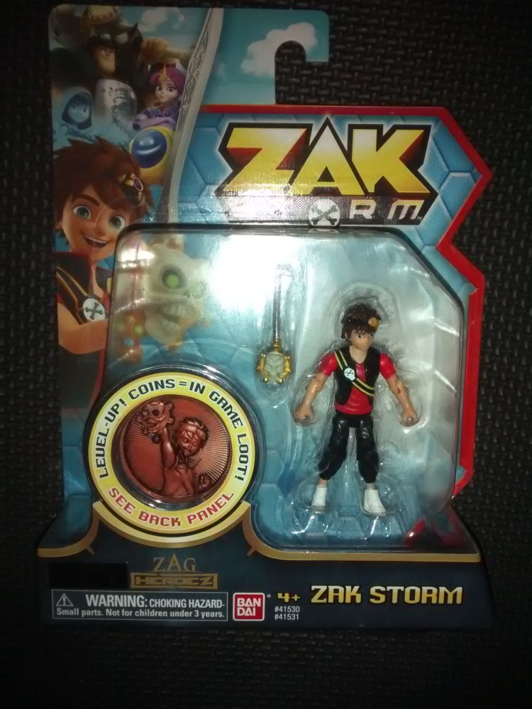 Ban Dai - Zak Storm - Action Figure & Treasure Coin