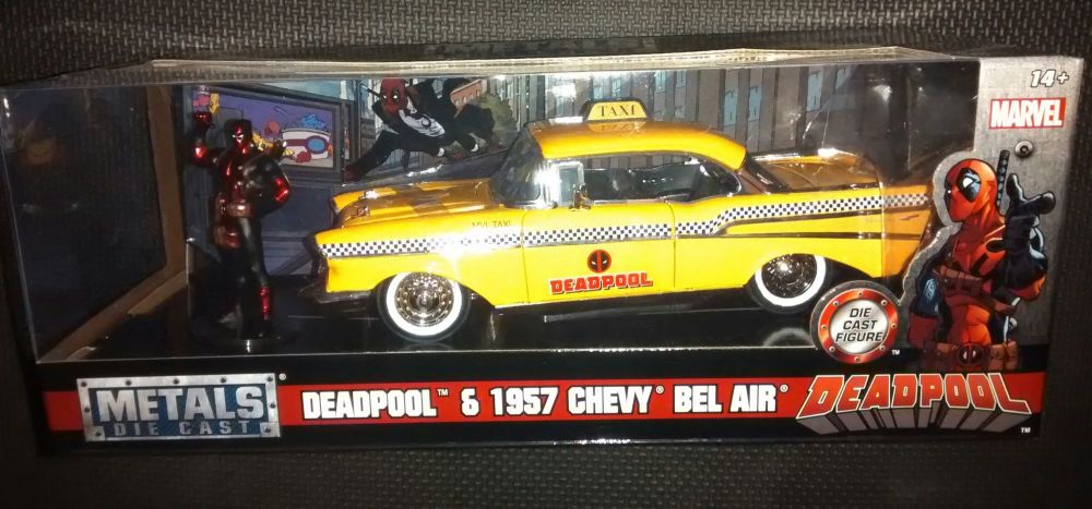 Metals Die Cast Deadpool & 1957 Chevy Bel Air Marvel Jada Toys