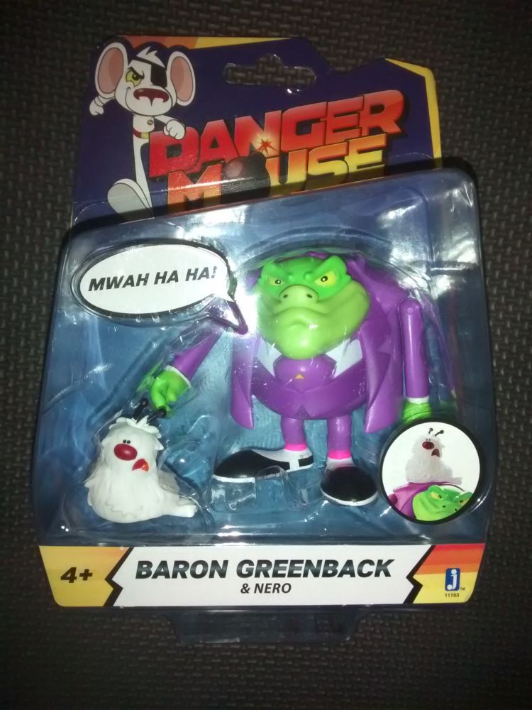 Danger Mouse Official Baron Greenback & Nero 3.5" Collectable Figure Set