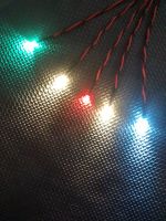 RC Boat Navigation Light Kit - CR2032 SET - Static Leds 3mm Flat Red & Green - 3mm Static Round Cool White - 3mm Round Warm Whites