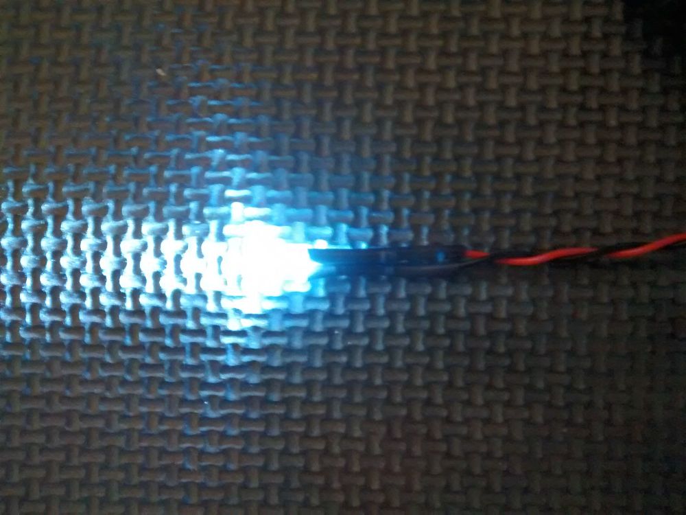 Mast Led - 5mm - Static Cool White Round Type - Tinned Copper Wire 1.2mm