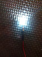 Mast Led - 3mm - Static Cool White Flat Top Type - Tinned Copper Wire 0.63mm