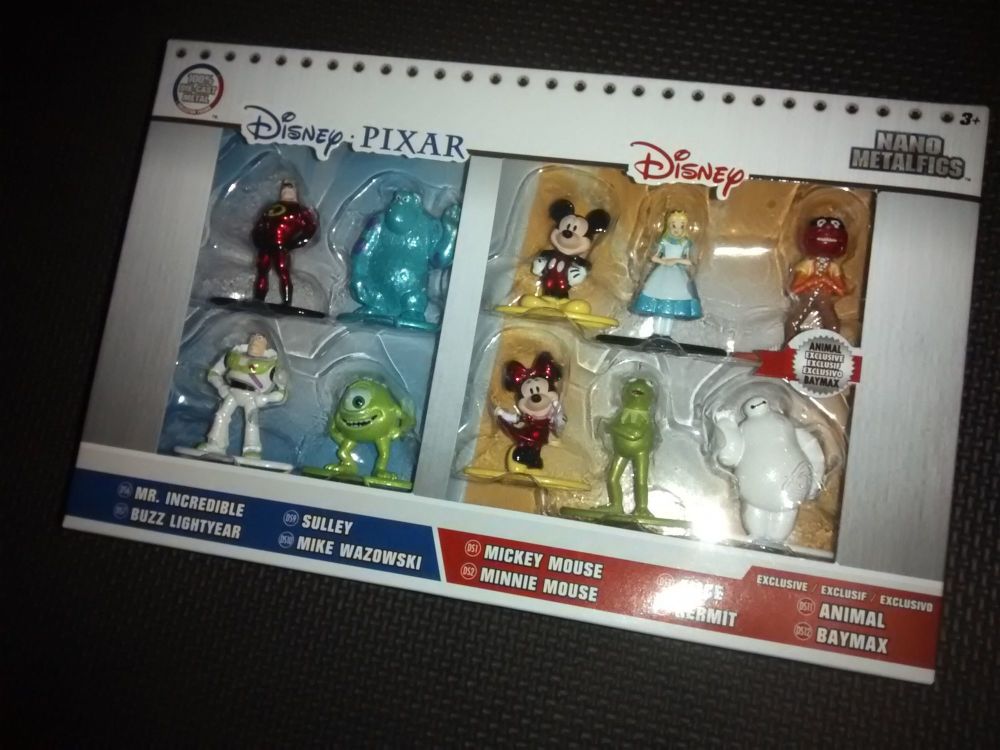 Disney Nano Metalfigs By Jada Toys Ten Character Disney Pixar Minifig Pack