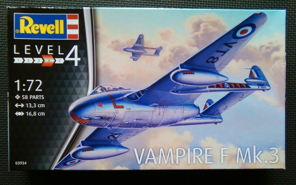 Revell  1/72 Vampire F Mk.3 Plastic Model Kit
