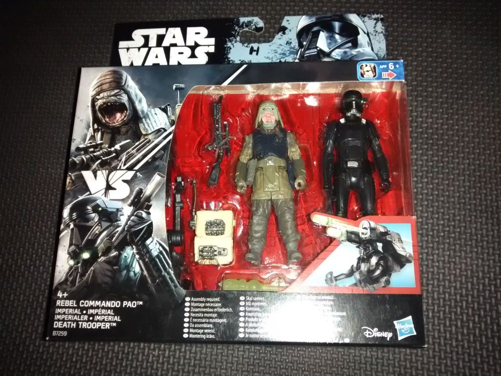 Star Wars Rogue One Rebel Commando Pao & Imperial Death Trooper Collectable