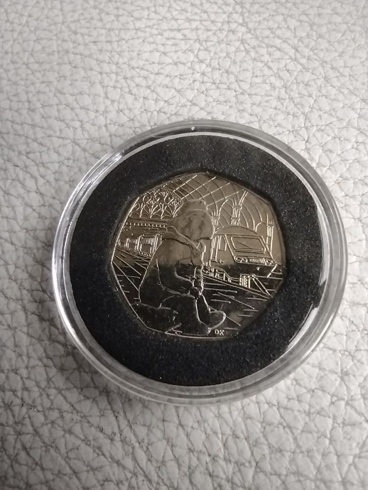 UK Collectable 50p Coin - Paddington Bear Series - Paddington At The Station - 2018