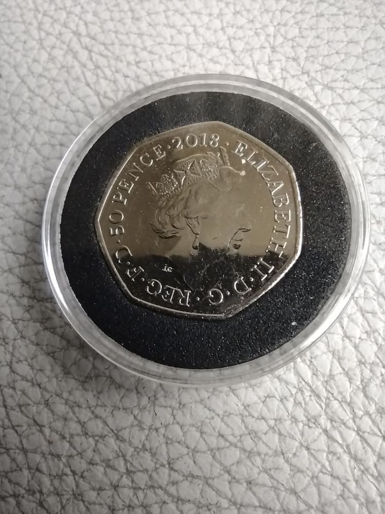 UK Collectable 50p Coin - Paddington Bear Series - Paddington At The Station - 2018
