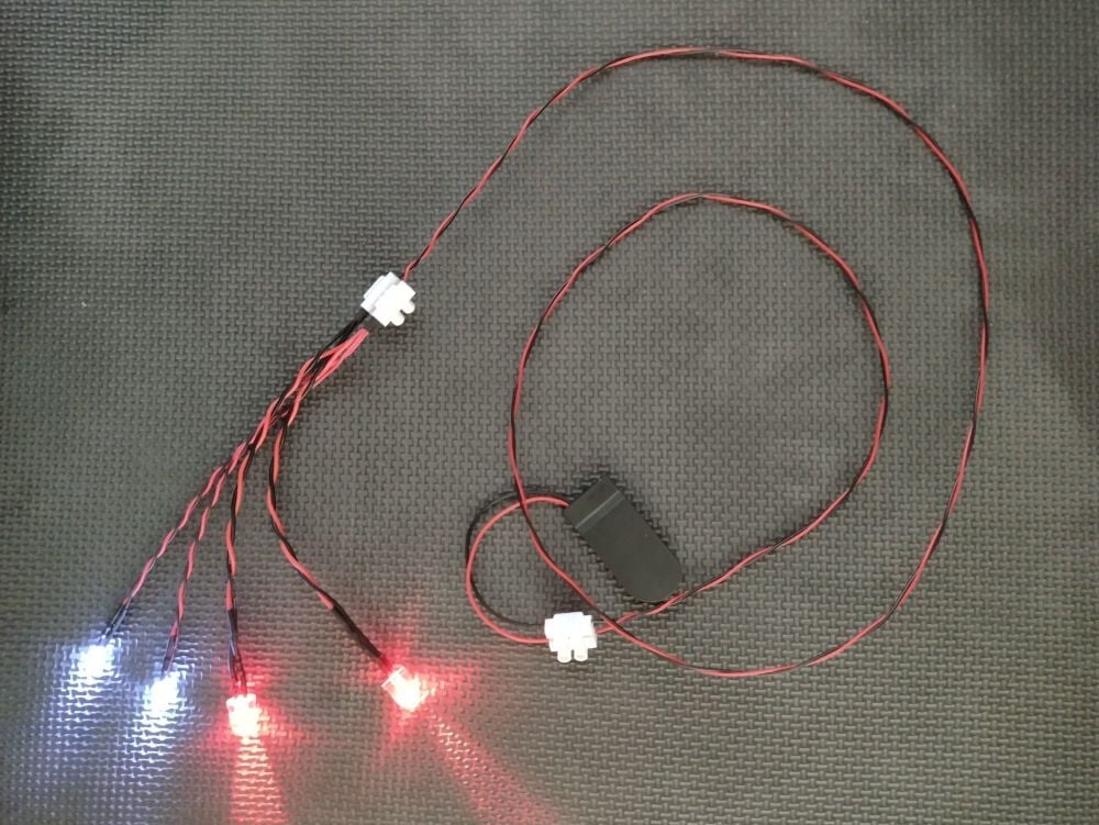 10mm Red & 3mm Cool White Terminator Eyes 1:1 Scale Light Kit