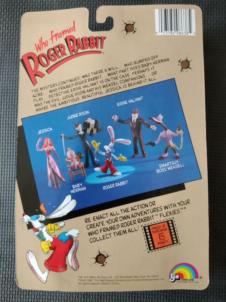 Who Framed Roger Rabbit - Collectable 1980's  - 6" Flexies Action Figure