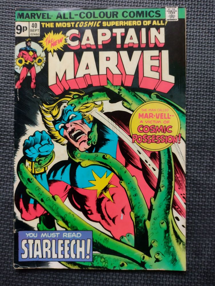 Marvel Retro Comic Book 1970s Captain Marvel Issue 40