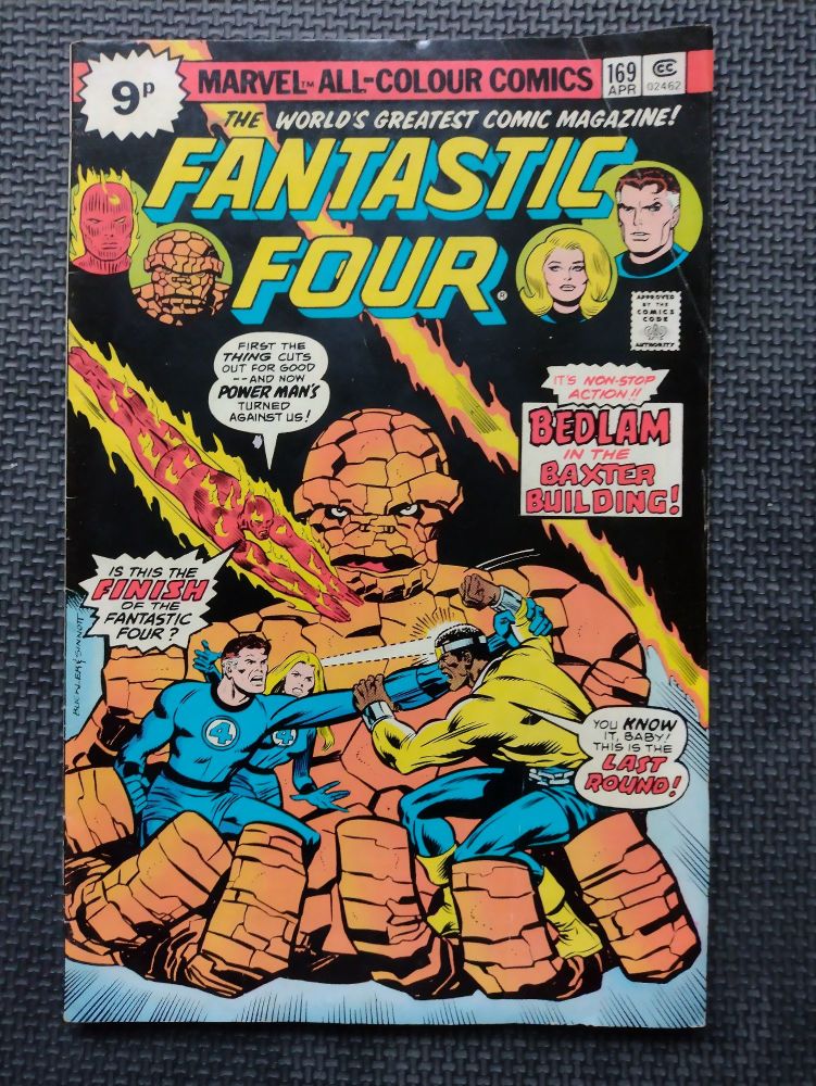 Marvel Retro Comic Book 1970s Fantastic Four Issue 169