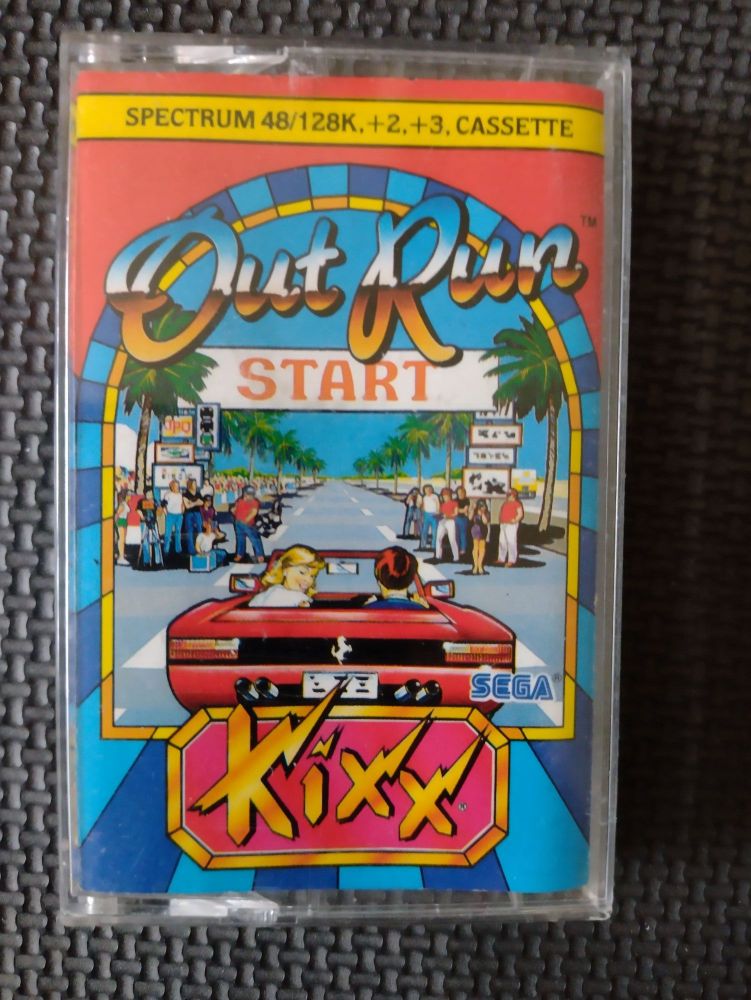 Outrun Kixx Vintage ZX Spectrum 48K 128K +2 +3 Software Tested & Working