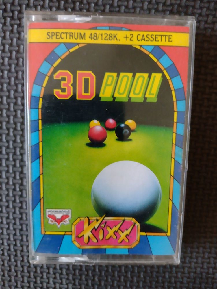 3D Pool - Kixx - Vintage ZX Spectrum 48K 128K +2 +3 Software - Tested & Wor