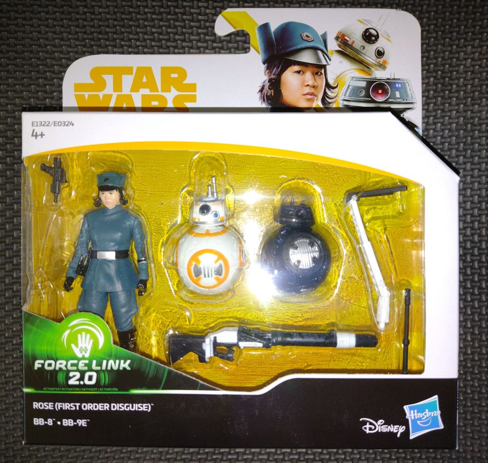 Star Wars Force Link 2.0 Compatible 3.75" Figure Set - Rose (First Order Disguise) BB-8 & BB-9E - E1322/E0324