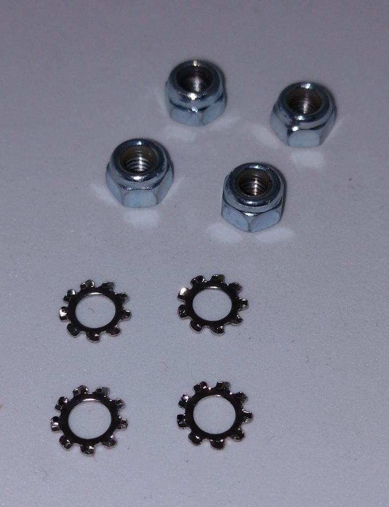 FTX Bugsta / Vantage RC Car - FastM4 - M4 Nyloc Nuts & Grip Washers For Wheels - Brand New