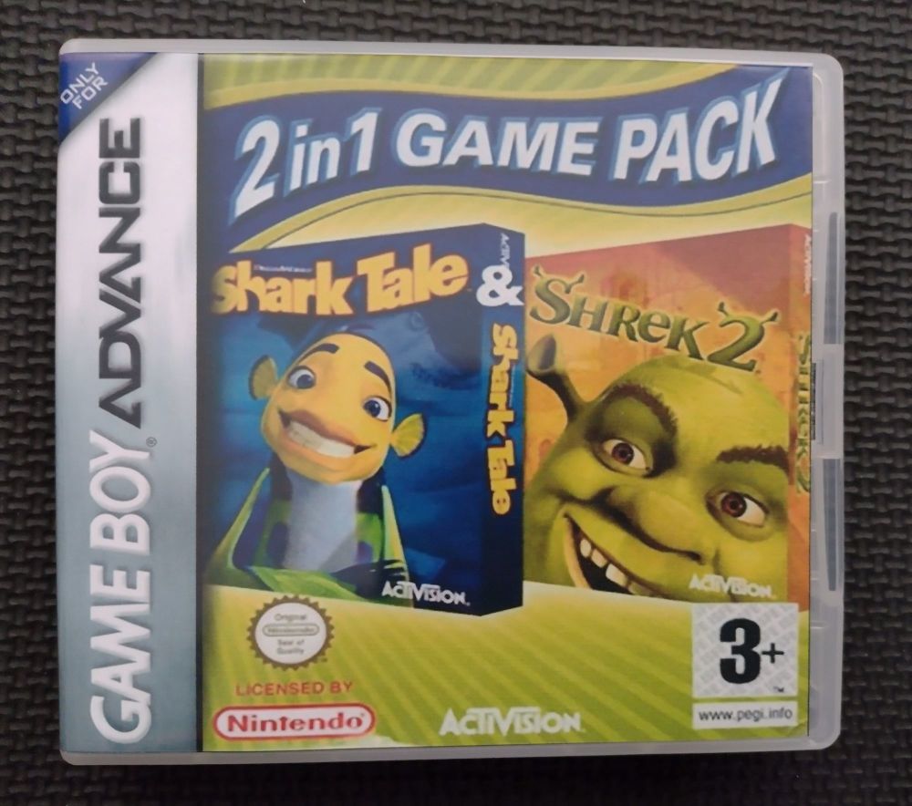 Shrek 2 & Shark Tale - 2 In 1 - NINTENDO GAMEBOY ADVANCE / ADVANCE SP Game