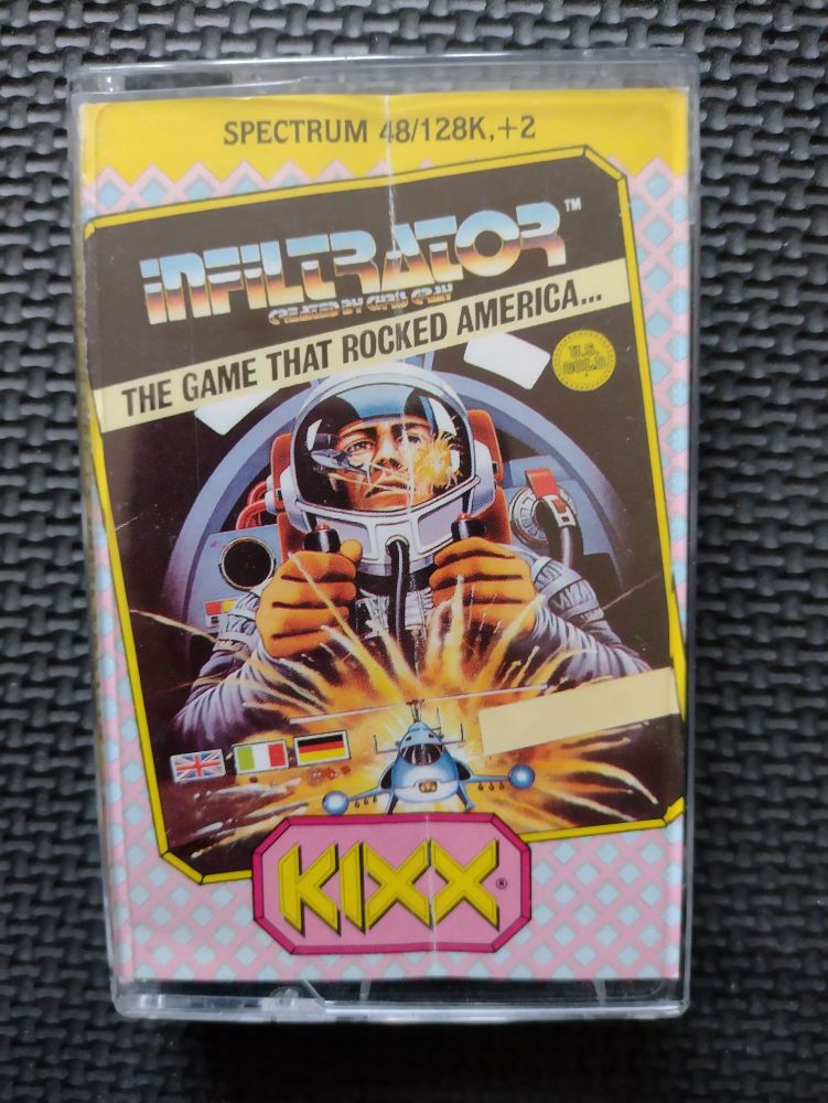 Infiltrator Kixx Vintage ZX Spectrum 48K 128K +2 Software Tested & Working