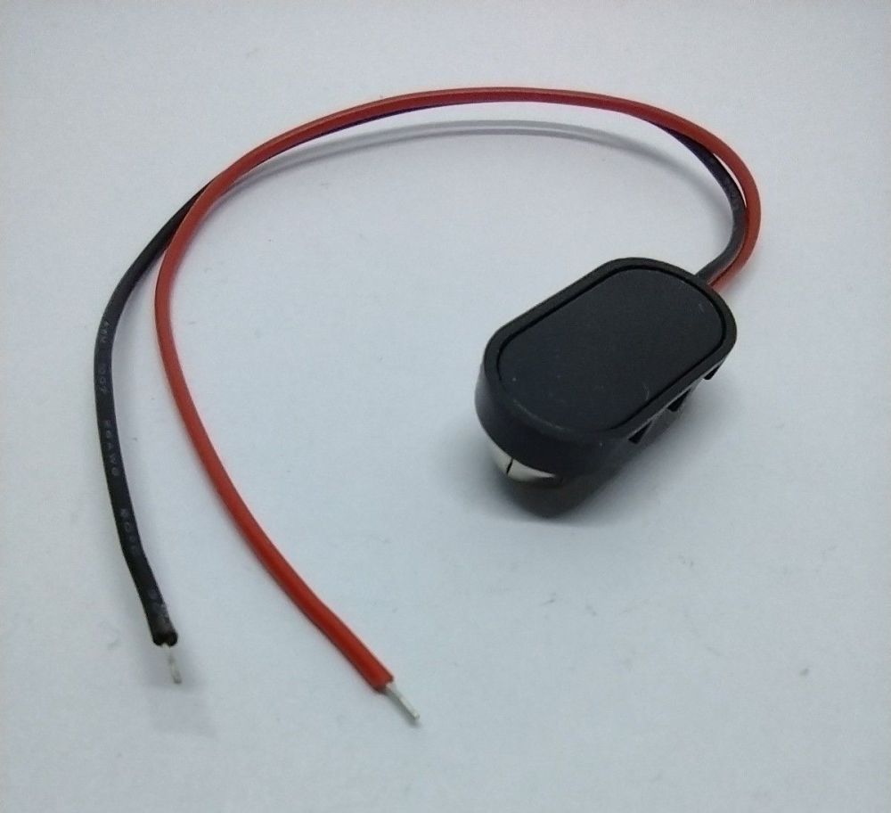 Qty 5  PP3 9v Battery Clip - Hard Top - End Wire Exit