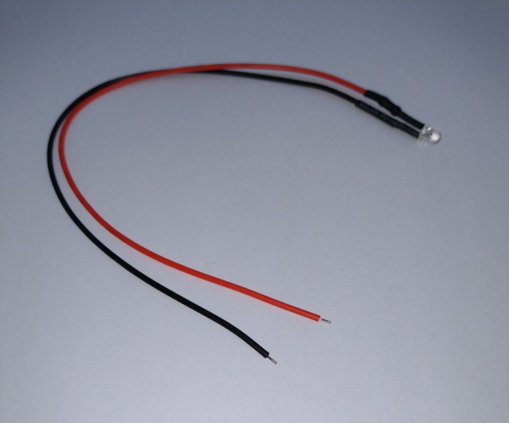 Multi Listing - 3mm Prewired Led - 1mm WIRES - Ultra Bright - RED - FLASHING