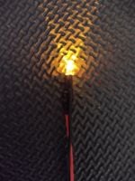 Qty 5 - 3mm Prewired Led - Ultra Bright - FLICKER EFFECT YELLOW