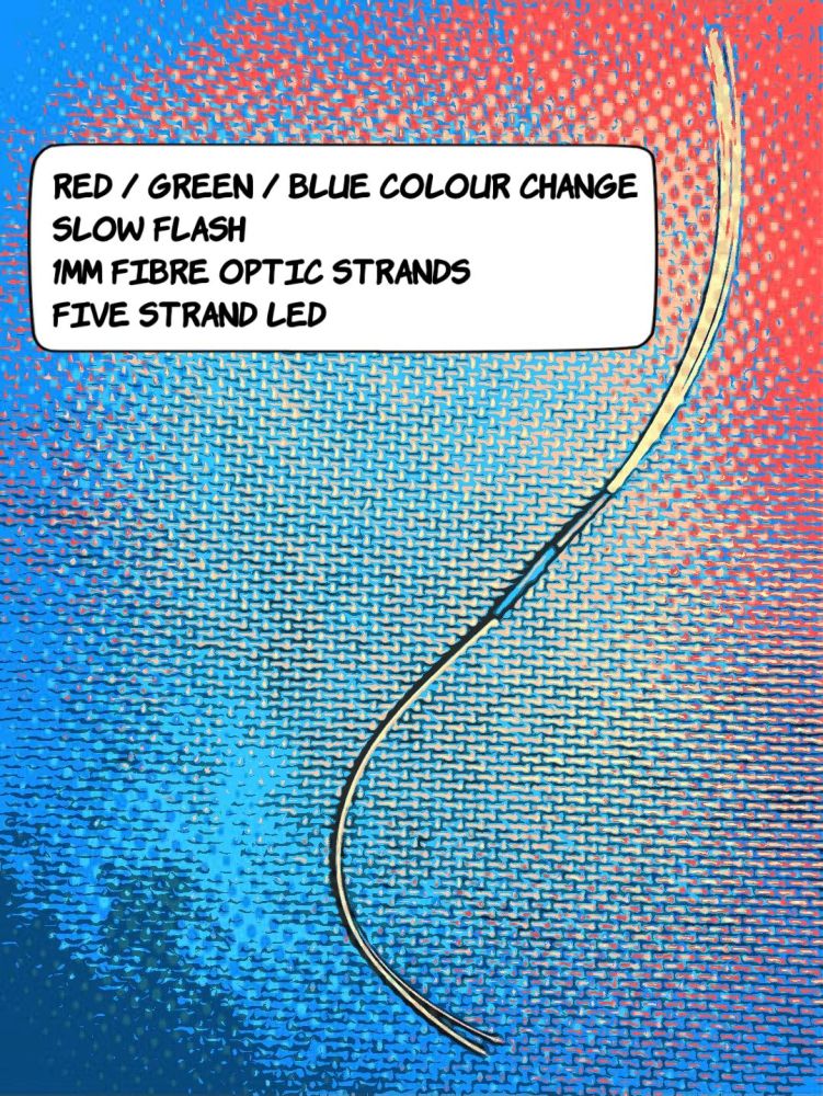 x1 Unit Red / Green / Blue Colour Changing Separate - 5 Fibre Strands - SLOW FLASH (1mm strands)