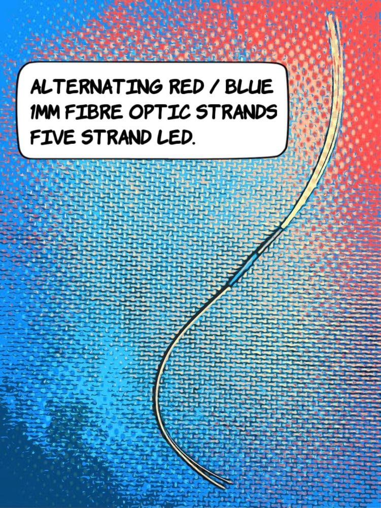 x1 Unit Red / Blue Colour Changing Separate - 5 Fibre Strands -  ( 1mm strands )