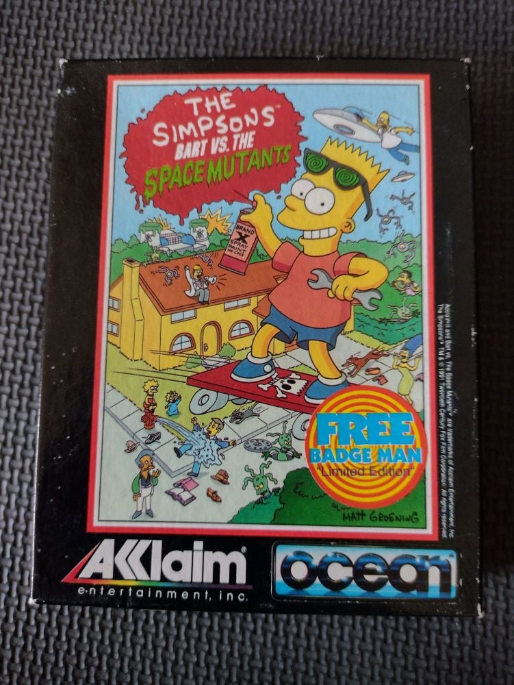 The Simpsons Bart Vs The Space Mutants - Ocean- Vintage ZX Spectrum 48K 128