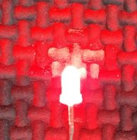 Mast Led - 3mm - Static Red Round Top Type - Insulated 0.2mm Wires