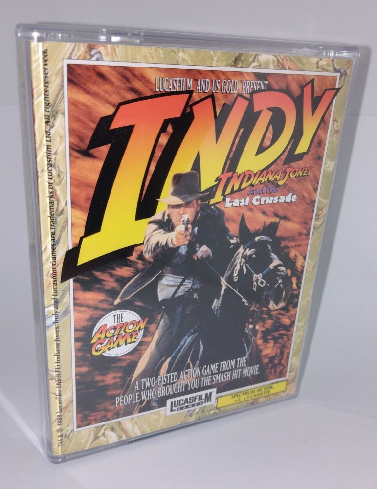 Indiana Jones Temple Of Doom Last Crusade US Gold Vintage ZX Spectrum 48K 128K +2 +3 Software Tested & Working