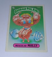 Original 1986 US Garbage Pail Kids Trading Card - Muscular Molly - 147b