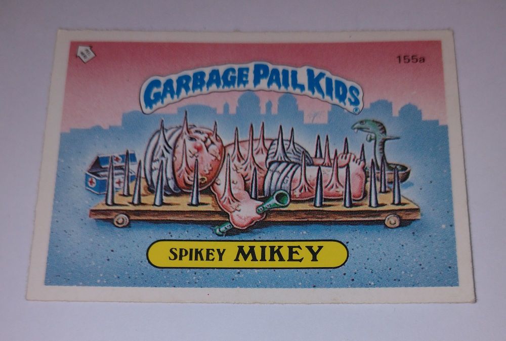 Original 1986 US Garbage Pail Kids Trading Card - Spikey Mikey - 155a