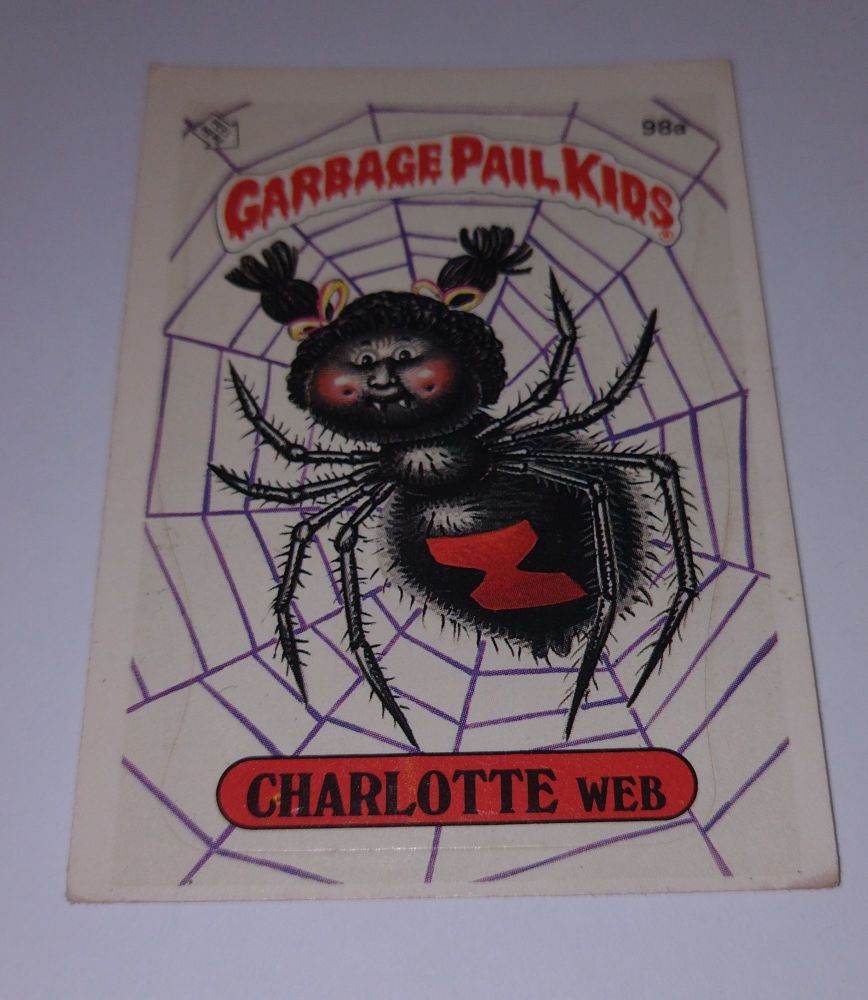 Original 1986 US Garbage Pail Kids Trading Card - Charlotte Web - 98a