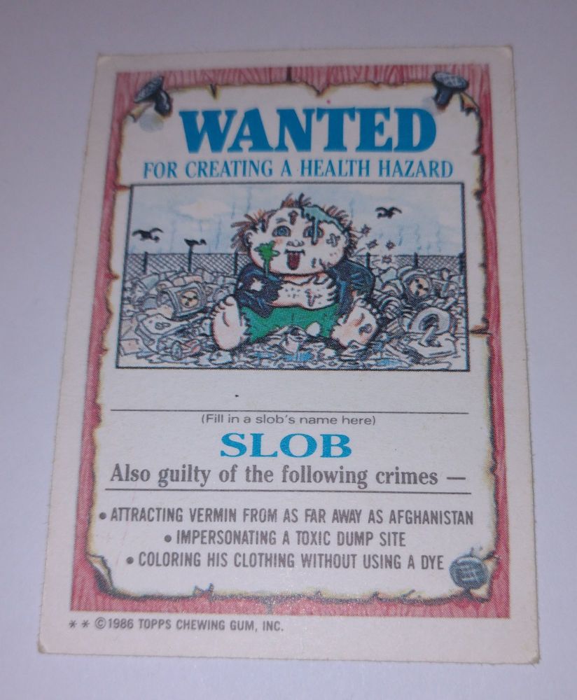 Original 1986 US Garbage Pail Kids Trading Card - Picky Mickey - 99b