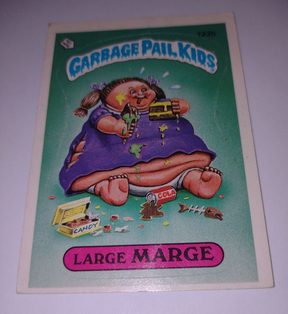 Original 1986 US Garbage Pail Kids Trading Card - Large Marge - 122b
