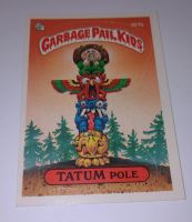 Original 1986 US Garbage Pail Kids Trading Card - Tatum Pole - 107b