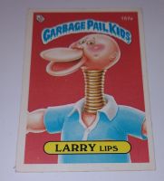 Original 1986 US Garbage Pail Kids Trading Card - Larry Lips - 157a