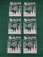 Card Making Die Cuts Toppers - x6 Believe In The Magic - Festive Crafts - Best Quality 250gsm White Card 