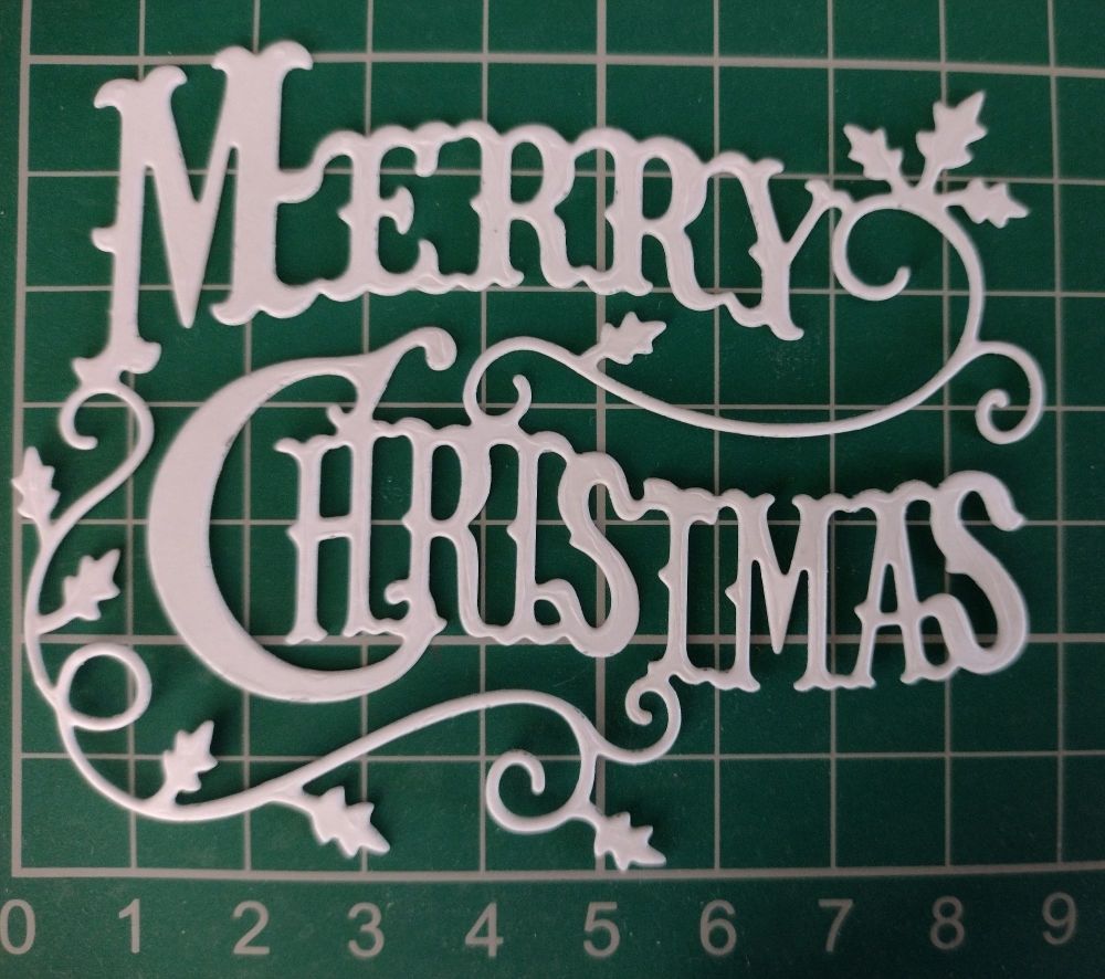 Card Making Die Cuts Toppers x6 Merry Christmas Festive Crafts Best Quality 250gsm White Card